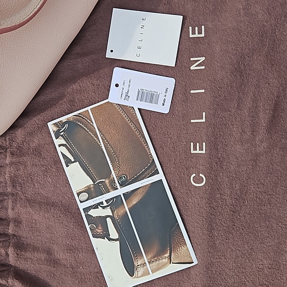 Celine Pink Leather Boogie Bag Silver Logo Hardware w/Dustbag + Tags - Picture 13 of 14